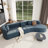 BLAIR Upholstered Curved Sectional Sofa 4 Seater with Snow Niel and Elegant Design-1705353434