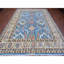 Tapis oriental bleu en laine noué à la main 9 pi x 11 pi 8 po Aryana Collection C28B4B045C054CD5B44AA26EC0D457D7