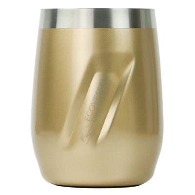 EcoVessel 296 mL Triple Wall Insulated Stainless Steel Wine Tumbler with