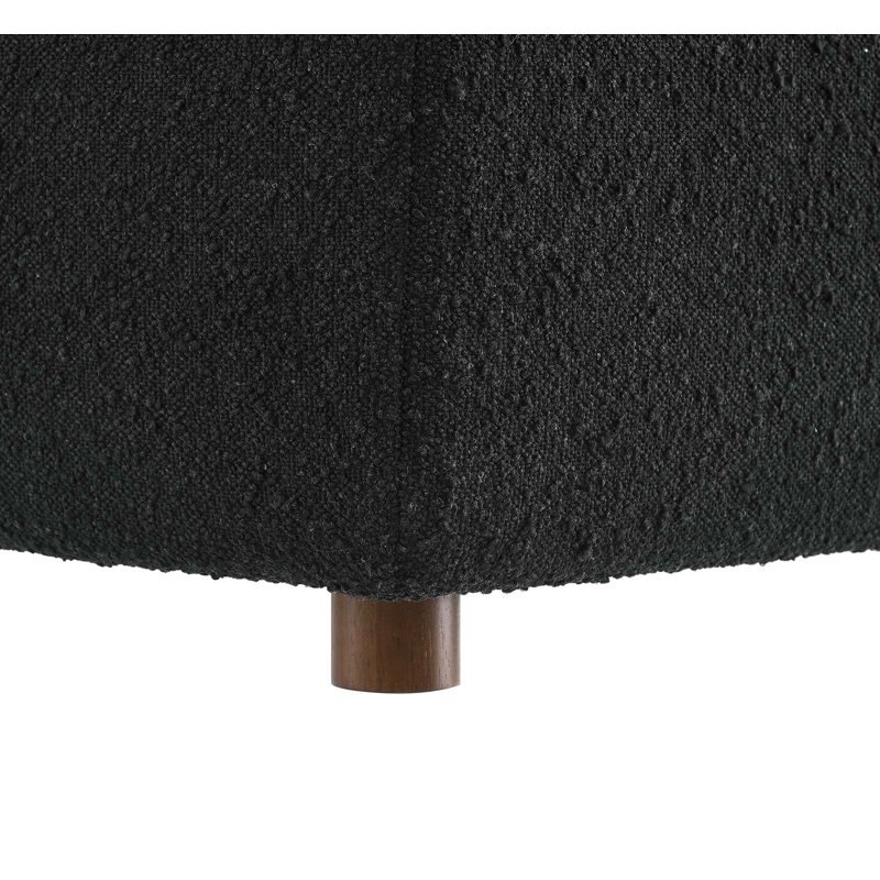 Modway Commix Down Filled Overstuffed Boucle Fabric Corner Chair, Black