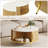 31.5" Modern Round Coffee Table With Hidden Storage: Flip-top Lid & Sliding Doors-992624402-992624396