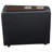 Black Upholstered Home Theater Storage Wedge Console