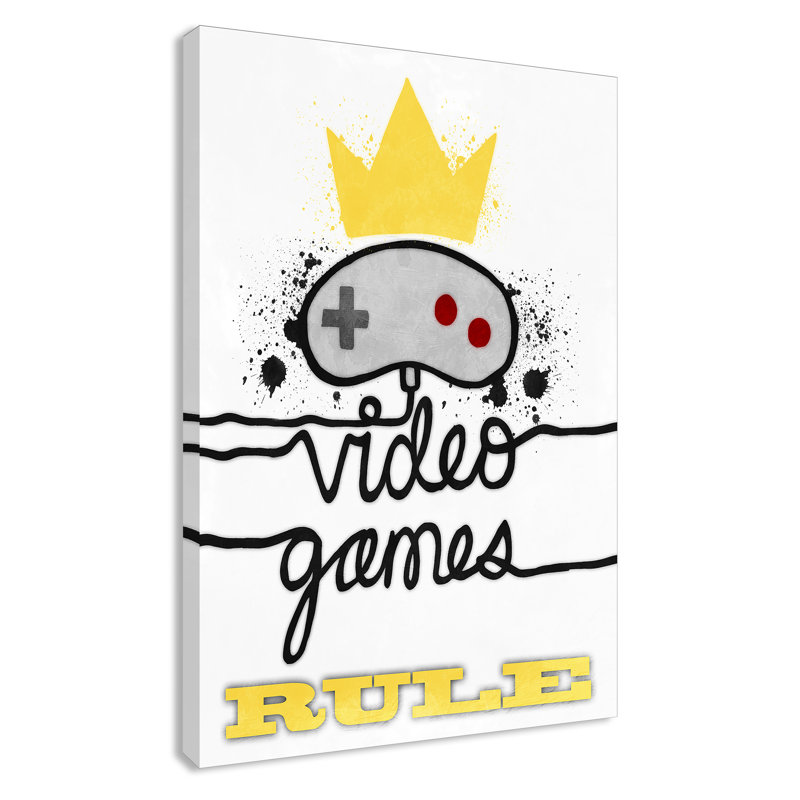 Impression de papier règle de jeux vidéo, H 36 po x l 24 po x P 1,5 po, Canevas