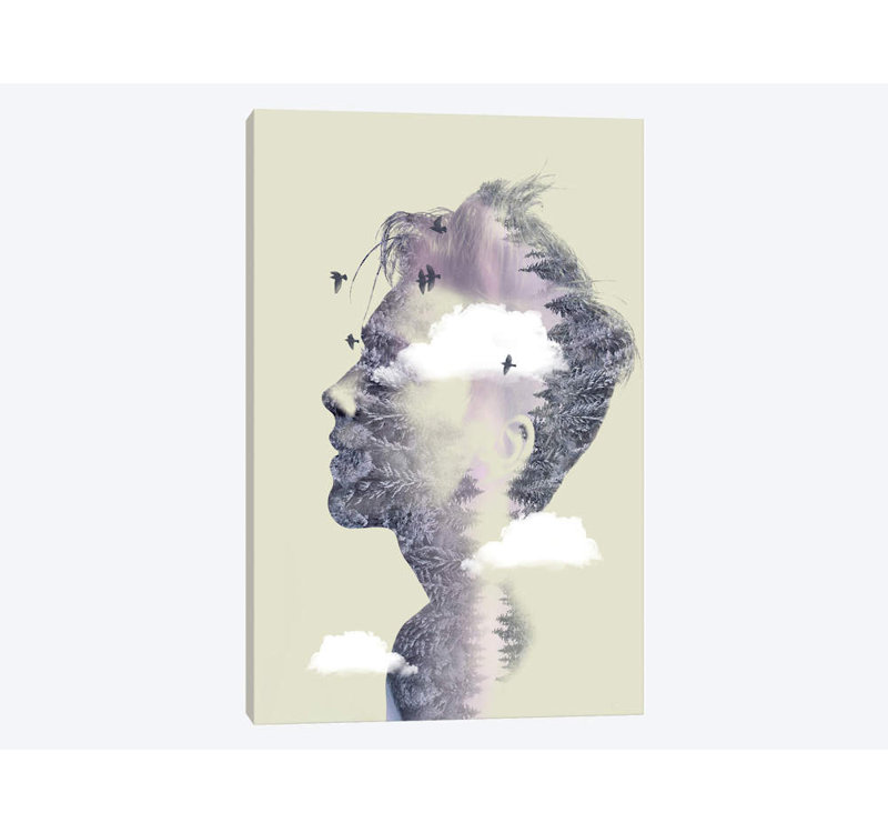 «Double Exposure Hair IV», impression sur toile, H 26 po x l 18 po x P 1,5 po, Toile tendue