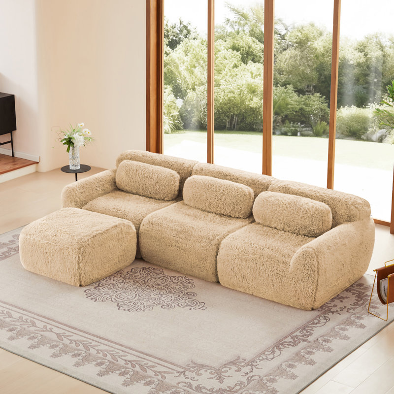 L-Shaped Soft And Fluffy Plush Fabric