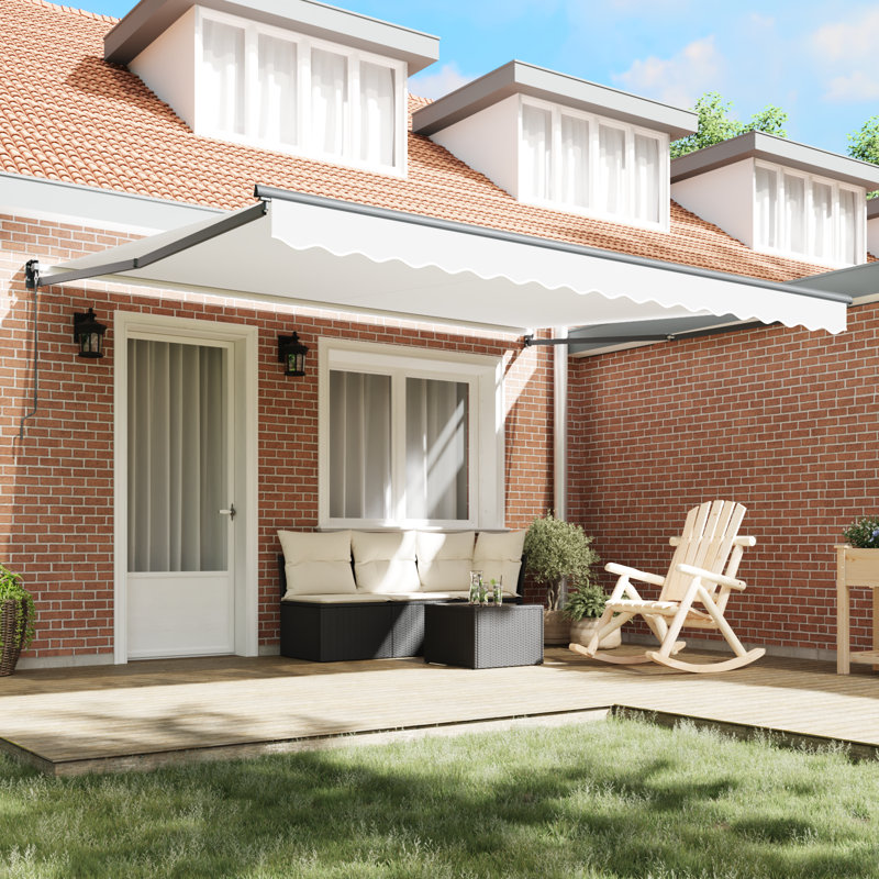 Brayden Studio 400cm W x 300cm D Polyester Cover Retractable Patio Awning