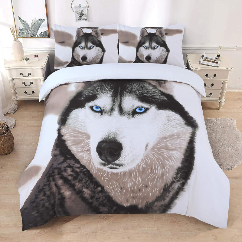 Microfiber / Polyester Animal Print Duvet Cover Set with Pillowcases, Double Duvet Cover Set + 2 Standard Pillowcases