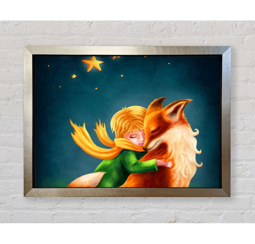 Hugging The Fox - Einzelner Bilderrahmen Kunstdrucke