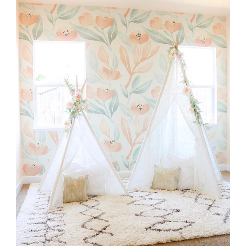 Floral Wallpaper, Pre-Pasted