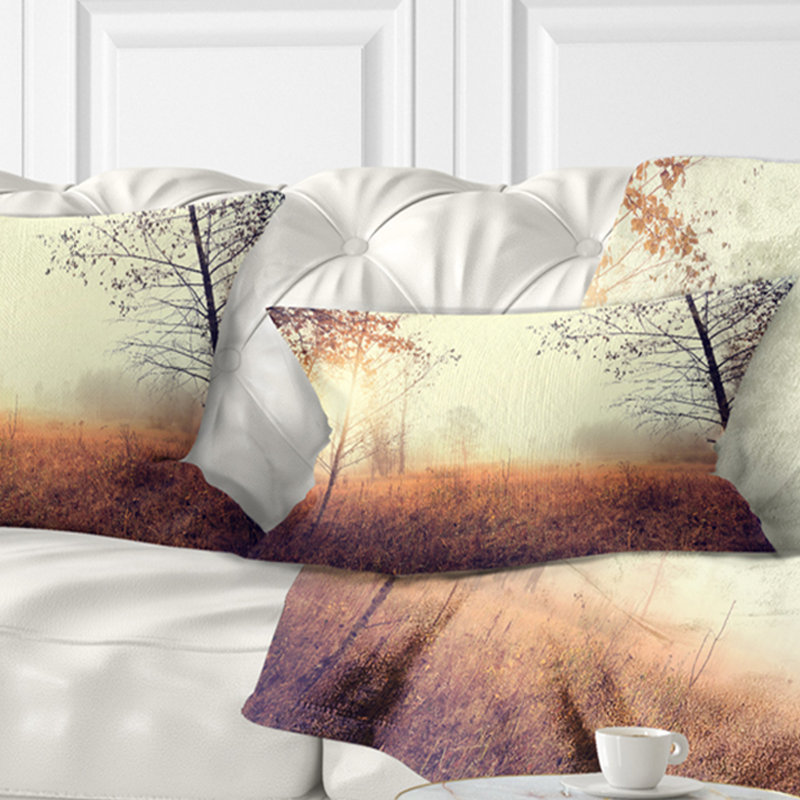 Coussin lombaire magnifique paysager naturel avec arbres