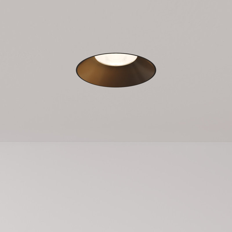 Plafonnier encastré à DEL noir 2 pi Vidalite Inspira, ensemble de luminaire encastré rond sans cadre avec température de couleur 5CCT sélectionnable et gradateur pleine gamme, luminosité 1000LM, 14 W, ETL, IC et IP44
