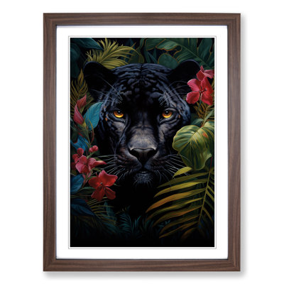 Panther Symbolism - Single Picture Frame Print on Wood