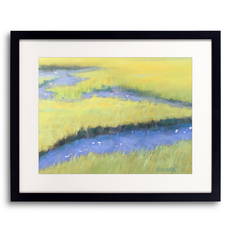 Summer's Song Print by Dina Gardner, 17.25" H x 21.25" W x 0.88" D, White, Black Framed Paper