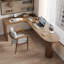 Bureau d'angle moderne et simple en bois massif en forme de L-2127145062-2127145058