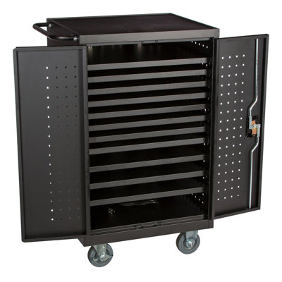 Structure Series 40'' H x 24.75'' W Laptop/Tablet Storage Cart with Wheels