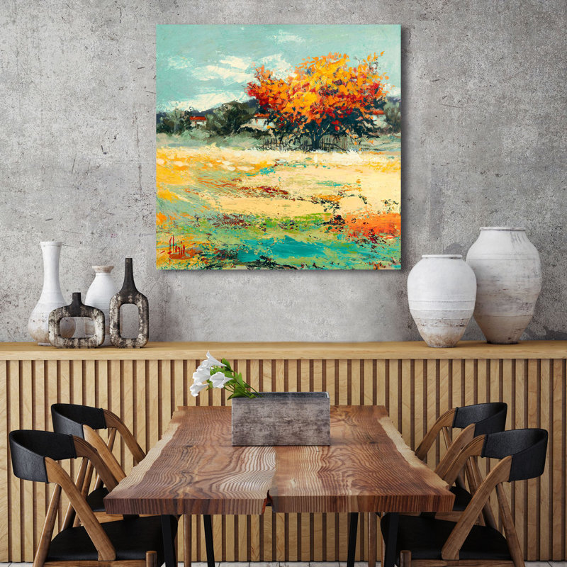 1LR6268 Countryside In Summer I - Wrapped Canvas Print, 70cm H x 70cm W x 4cm D
