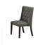 Tissu moderne / Polyfibre noir cendré noir capitonné ensemble de 2 chaises de salle à manger en bois d'hévéa de conception de salle à manger