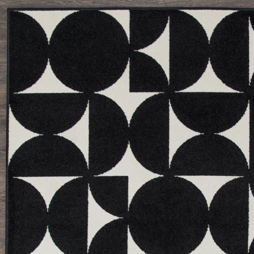 Wade Logan® Bairo Black/White Indoor/Outdoor Rug & Reviews | Wayfair