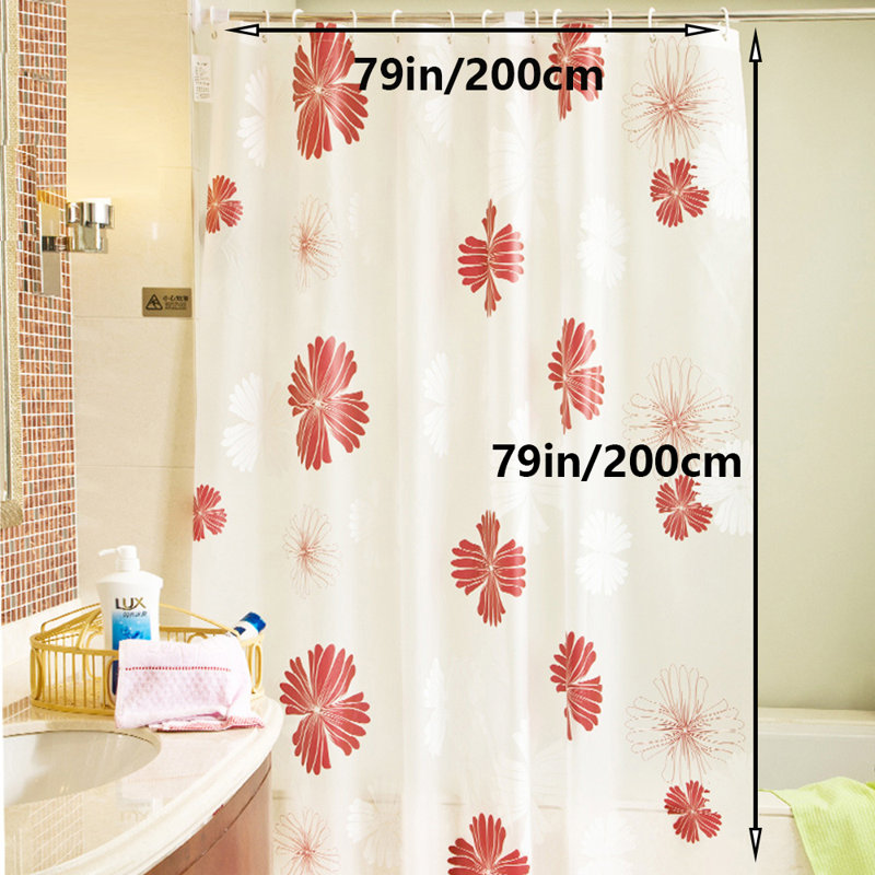 Rideau de douche avec crochets inclus, H 79 po x l 79 po