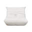 Chaise d'appoint touffetée en microfibre, assise basse contemporaine beige avec mousse haute résilience, aucun assemblage requis-134651218