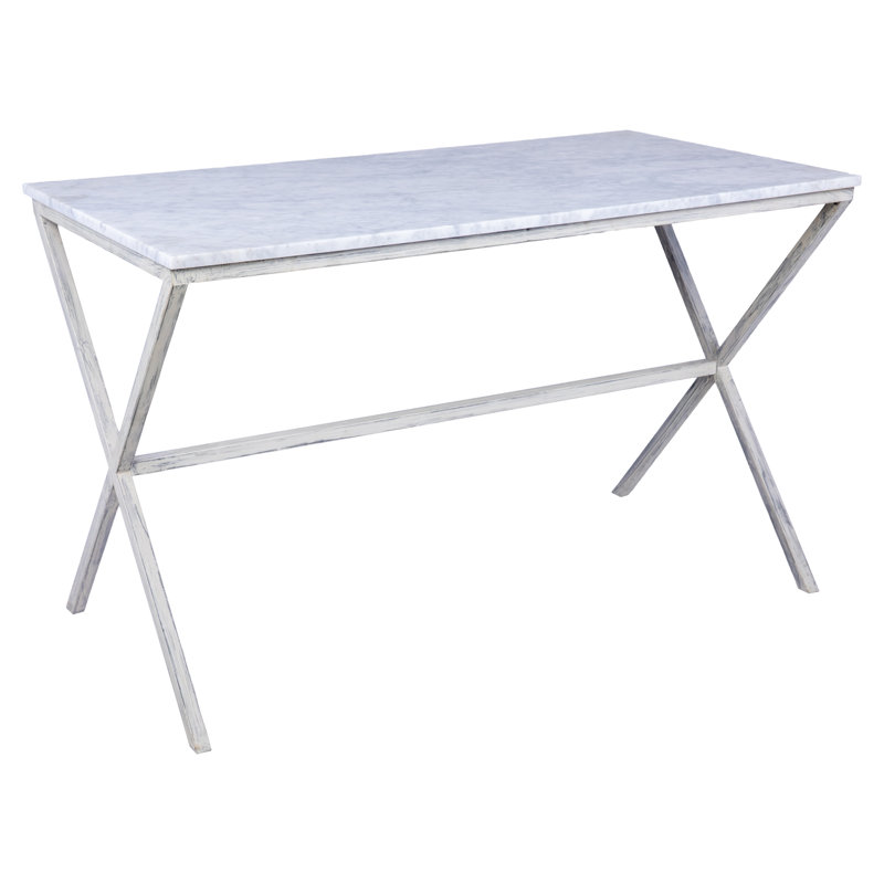 Metropolitan Desk, White/Deep Ocean