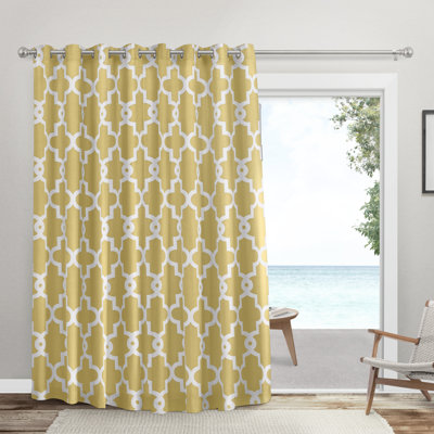 Ironwork Room Darkening Curtain Single Panel