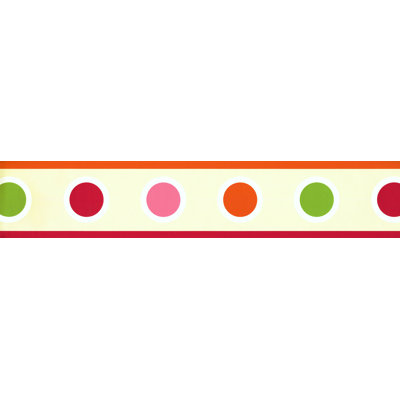 Bordure de papier peint 15 pi x l 4,5 po cercles Tankersley