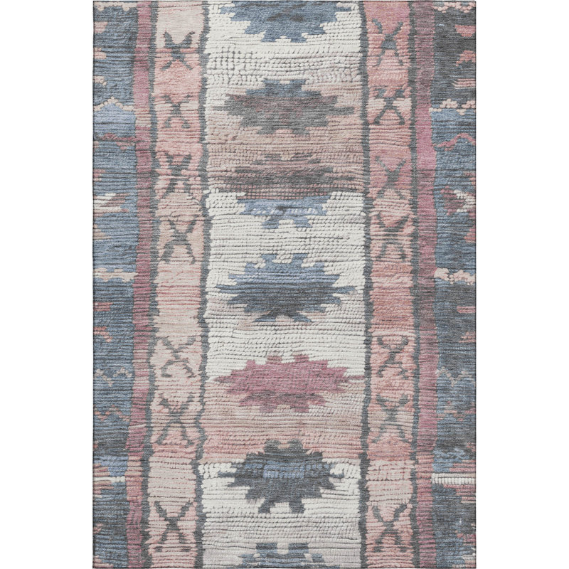 Premium Machine Washable Mayfield AMF1946 Tribal Rug, Rectangle 5' x 7'6"