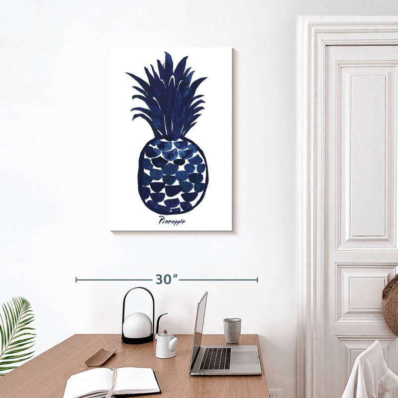 Yarlin Indigo Pineapple, 30" H x 20" W