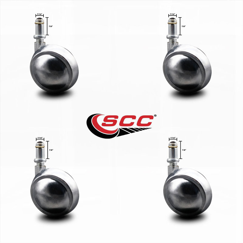 Bright Chrome Metal Ball Caster