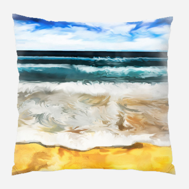 Outdoor Reversible Throw Pillow, Synthetic, Indoor