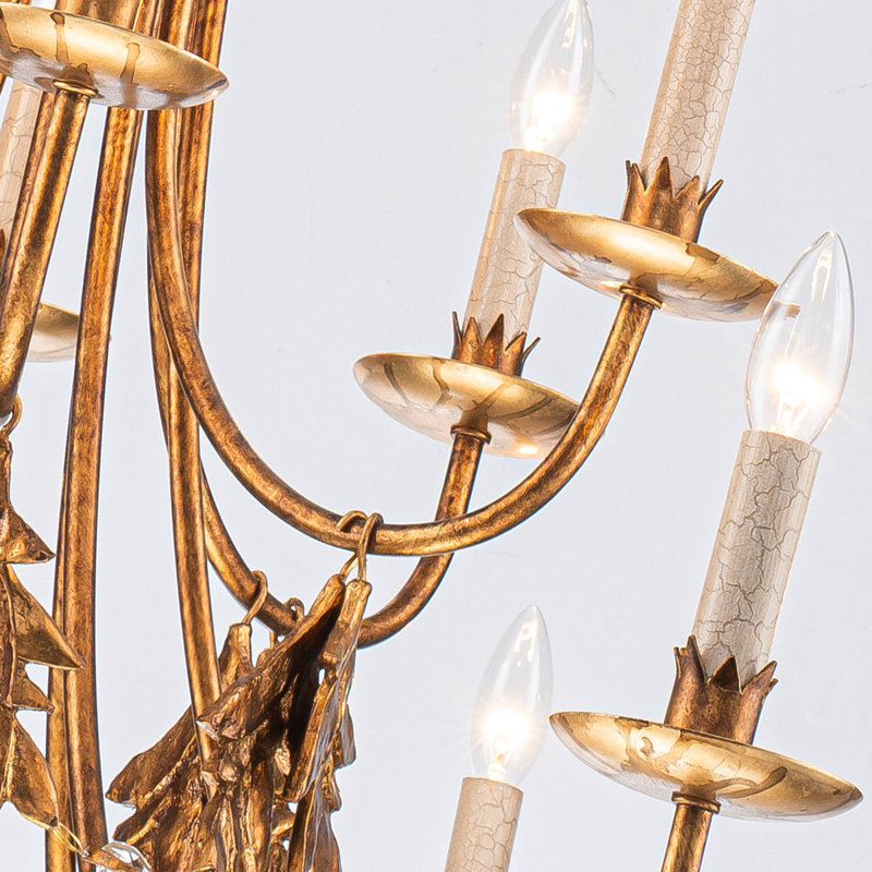 Sweet Olive 12 Light Chanelier - Gold