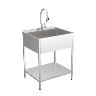 28'' L x 22.1'' W Freestanding Laundry Sink with Faucet