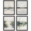 «Rustic Misty Lake Forest», impression sur toile encadrée sur papier-93011947-93011949