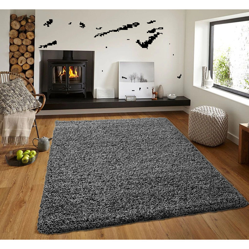 Solid Colour Shag Area Rug, Rectangle 160 x 230 cm