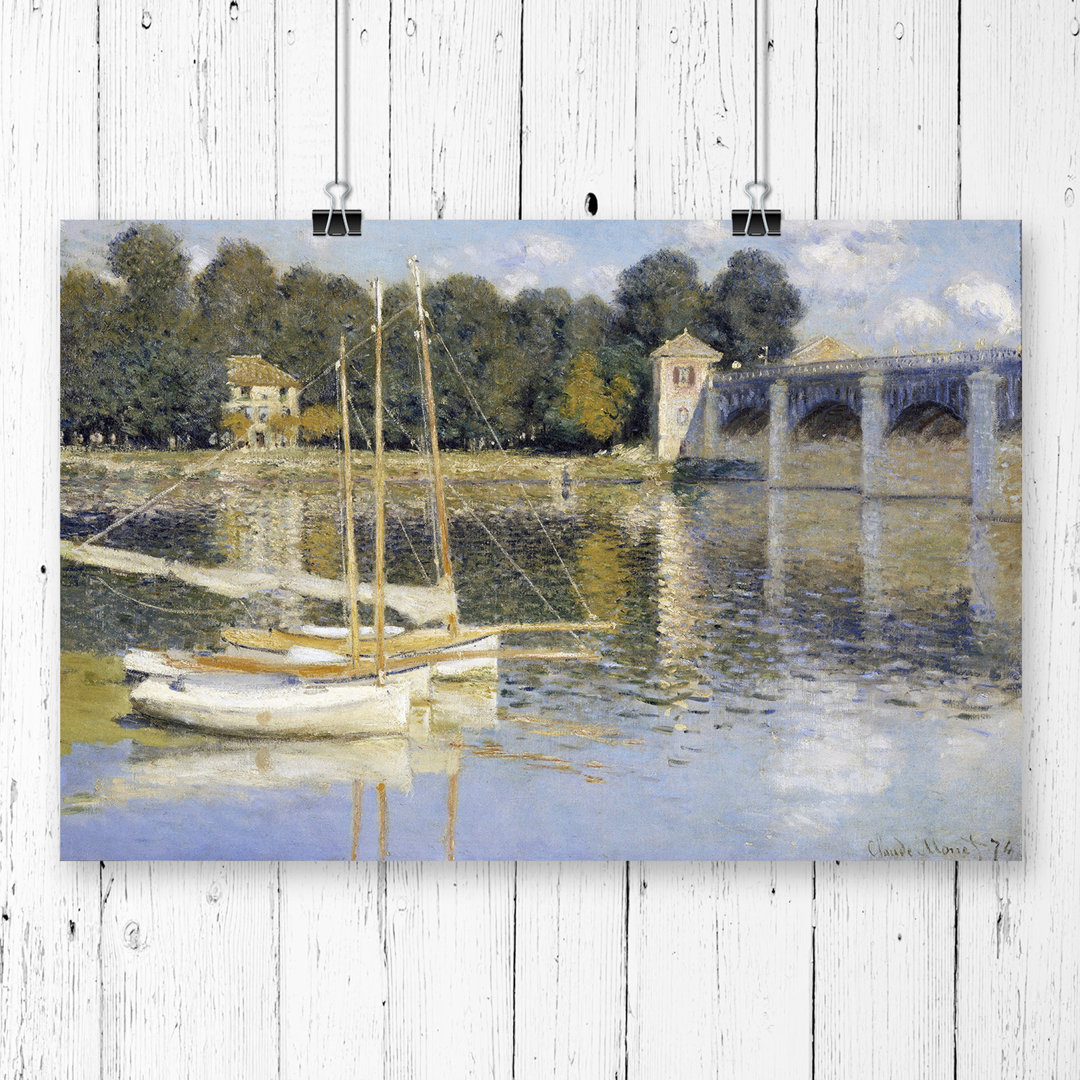 Claude Monet the Argenteuil Bridge - Frameless Print
