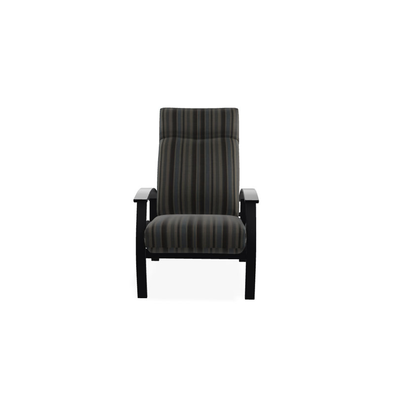 Chaise de patio inclinable avec coussins Askar, Aperçu de nuage, Noir P70, Noir texturé