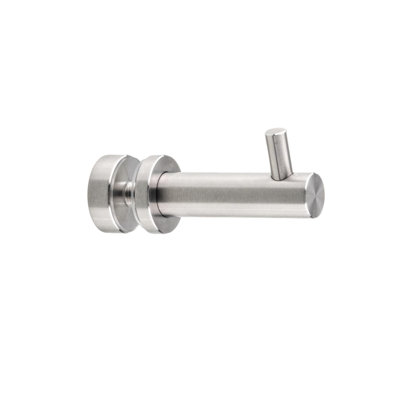 Brushed Stainless Steel Through Glass Shower Robe Hook