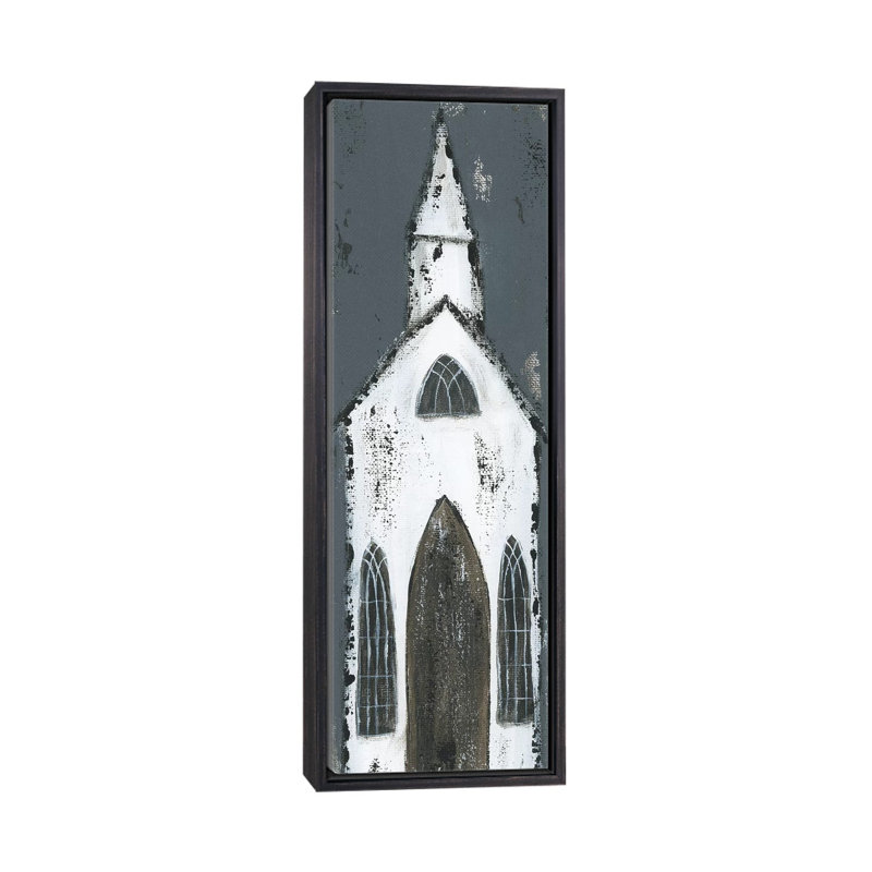 Grande chapelle blanche par Ashley Bradley-reproduction d’art sur toile, H 48 po x l 16 po x P 1,5 po