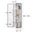 White 4-Tier Corner Display Cabinet with LED Lights & Magnetic Lock