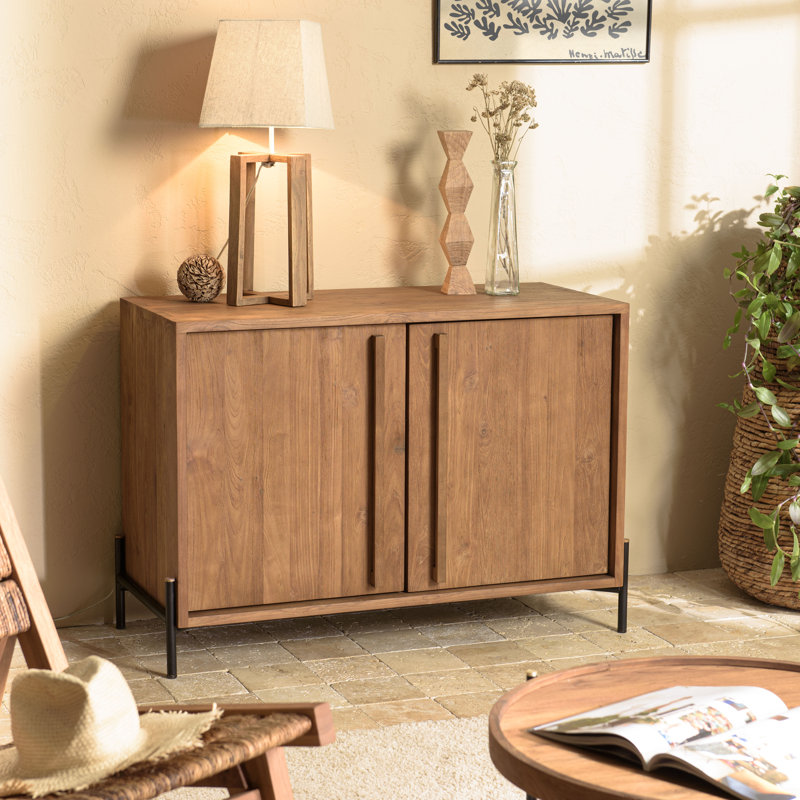 Ksean 101cm Solid Wood Sideboard