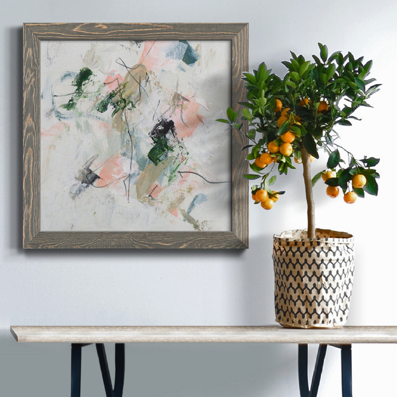Toile encadrée approchant le printemps I-Premium - prête à être accrochée, H 35,5 po x l 35,5 po x P 1,5 po, Cadre gris