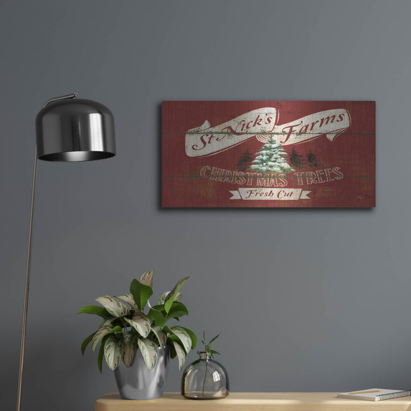«Holiday Signs 4 Panel» par Wellington Studio, art mural en métal, 24 po x 12 po