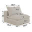 Nuage de tissu velours côtelé blanc, siège simple avec coussin double couche amovible, bricolage pour diverses pièces, sans assemblage, siège rembourré en éponge douce et en plumes, compression à haute densité, siège profond