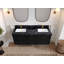 Meuble-lavabo double flottant 60 po avec dessus Roswell-101466551