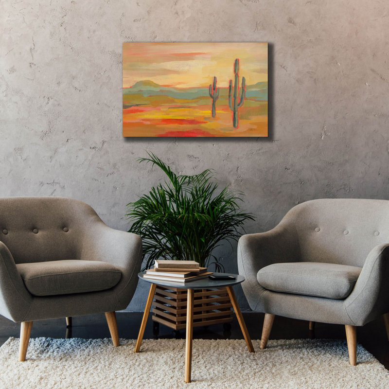 «Desert Saguaro» par Silvia Vassileva, art mural sur toile, H 26 po x l 40 po x P 1,5 po