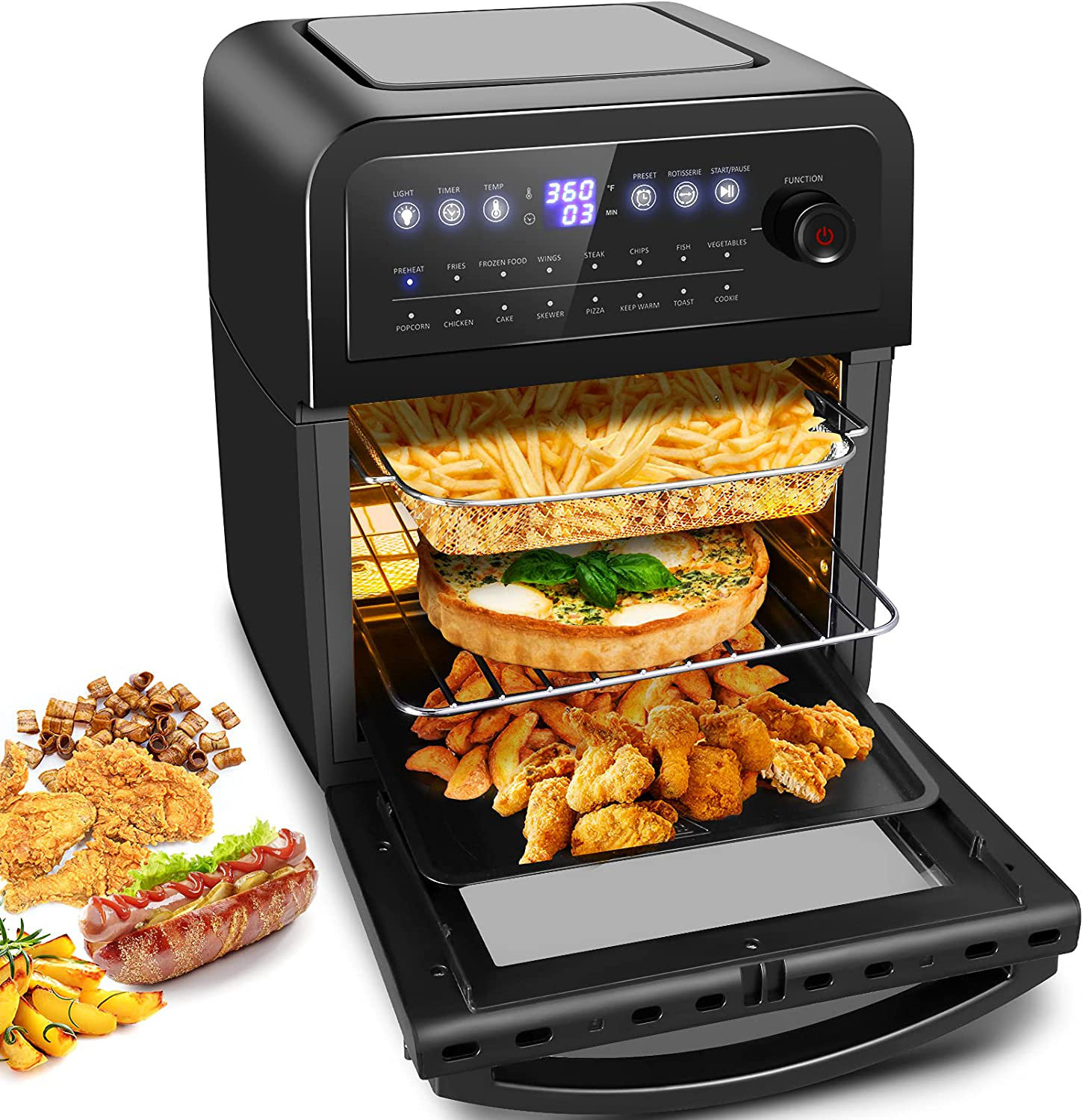 8-in-1 8 qt Digital Air Fryer Oven 2-Baskets - Premium Levella