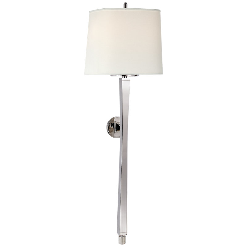 Edie 2 - Light Wallchiere, Polished Nickel, Fabric