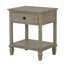 Table de chevet en bois massif récupéré gris style rétro pour chambre à coucher