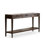 Light Walnut Solid + Manufactured Wood Rectangular Console Table